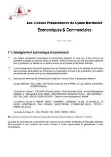 Economiques & Commerciales