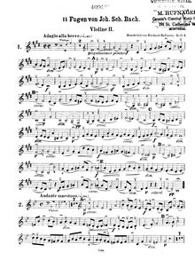 Partition violon 2 (Nos.1-7), Das wohltemperierte Klavier II, The Well-Tempered Clavier, Book 2Praeludia und Fugen durch alle Tone und Semitonia / Preludes and Fugues through all tones and semitones