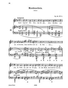 Partition , Mondenschein, 6 chansons, Brahms, Johannes