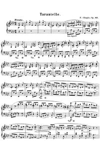 Partition complète, Tarantella, A♭ major, Chopin, Frédéric par Frédéric Chopin