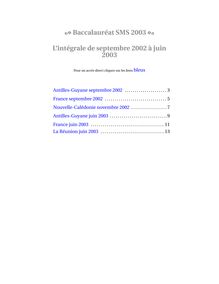 Baccalaureat 2003 mathematiques s.m.s (sciences medico sociales) recueil d annales