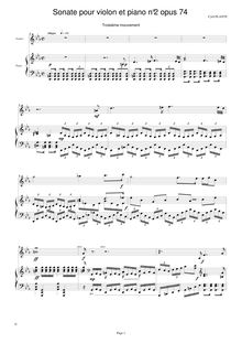 Partition , Allegro, violon Sonata No.2, Plante, Cyril