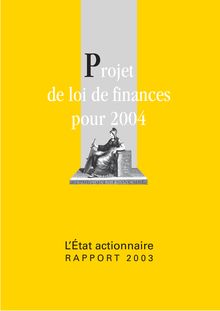 L Etat actionnaire - rapport 2003
