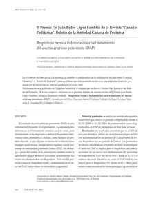 Ibuprofeno frente a indometacina en el tratamiento del ductus arterioso persistente (DAP)