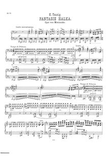 Partition complète, Fantasia on Moniuszko s  Halka , Tausig, Carl