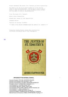 The Jester of St. Timothy s