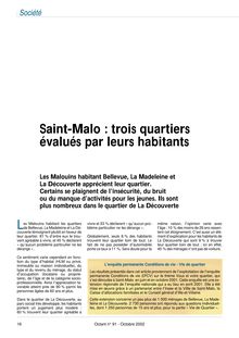Saint-Malo : trois quartiers évalués par leurs habitants (Octant n° 91)