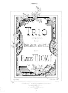 Partition de violon, Piano Trio, Op.121, A major, Thomé, Francis