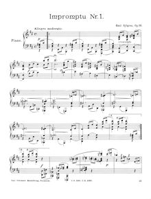 Partition complète, 2 Impromptus, Op.36, Sjögren, Emil