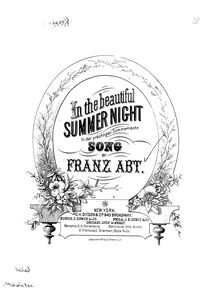 Partition , en pour beautiful summer nuit / en der prächtigen Sommernacht, Zwei chansons im Volkston