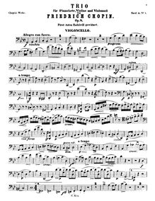 Partition de violoncelle, Piano Trio, G minor, Chopin, Frédéric par Frédéric Chopin