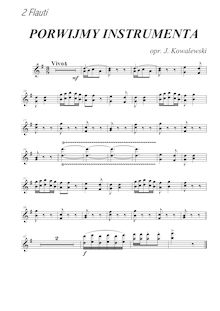 Partition flûte 1/2, Porwijmy instrumenta, Folk Songs, Polish