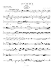Partition violoncelle 1 , partie, Concerto pour 2 violoncelles en G minor, RV 531
