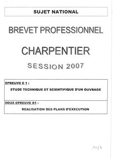 Bp charpentier realisation des plans d execution 2007