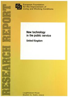 New technology in the public service