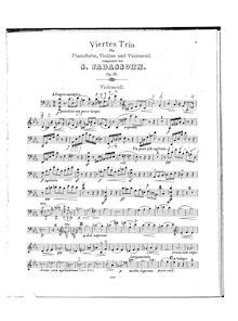 Partition violoncelle , partie, Piano Trio No.4, Op.85, Jadassohn, Salomon