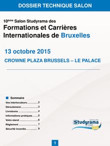 Salon des Formations et Carrières Internationales de Bruxelles