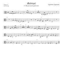 Partition ténor viole de gambe 3, alto clef, Madrigali a 5 voci, Libro 2 par Agostino Agazzari