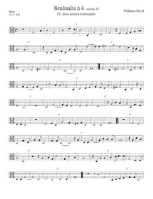 Partition viole de basse, alto clef, Gradualia II, Gradualia: seu cantionum sacrarum, liber secundus
