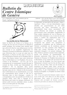 Bulletin du Centre Islamique de Genève