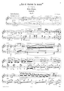 Partition complète (scan), Variations on  La Ci Darem la Mano 
