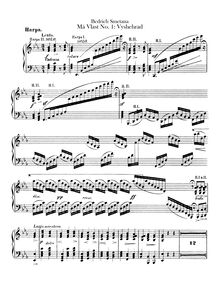 Partition harpe, Vyšehrad, The High Castle, E♭ major, Smetana, Bedřich