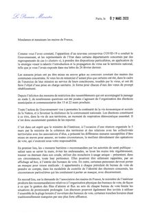 Coronavirus: lettre d Edouard Philippe aux maires en vue des municipales