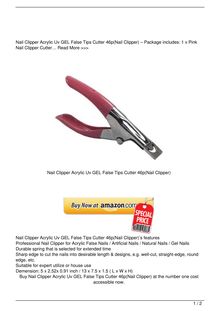 Nail Clipper Acrylic Uv GEL False Tips Cutter 46pNail Clipper Beauty Reviews