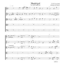 Partition 7, Ard il mio cor - partition complète (Tr Tr T T B), Madrigali A Cinque Voci. Quatro Libro