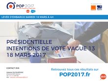 Intentions de vote - vague 13 - POP2017 - 18 mars 2017