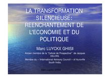 LA TRANSFORMATION LA TRANSFORMATION SILENCIEUSE: REENCHANTEMENT DE ...