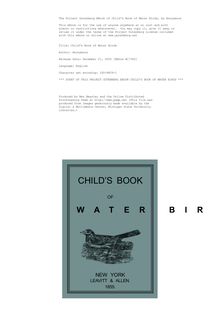 Child s Book of Water Birds