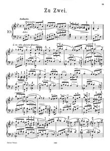 Partition No.10: Zu Zwei, Frühlingsboten, 12 Klavierstücke, Raff, Joachim