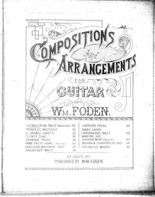 Partition 1st guitare , partie, La Ballerina Waltz, Foden, William