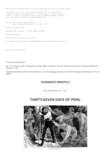 Thirty-Seven Days of Peril - from Scribner s Monthly Vol III Nov. 1871