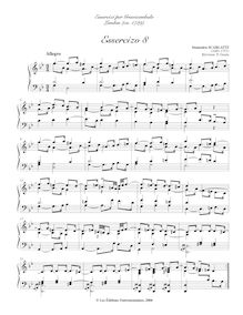 Partition Esserciso 8, Essercizi per Gravicembalo, Lessons for Harpsichord