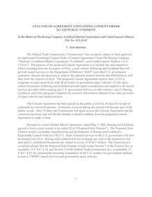 Analysis of Agreement Containing Consent Order To Aid Public Comment