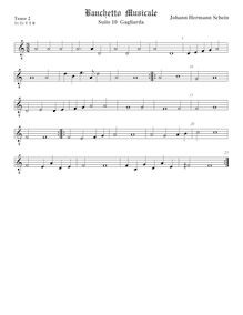 Partition ténor viole de gambe 2, octave aigu clef, Banchetto Musicale