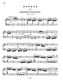 Partition complète, Sonata, Op.1, F major, Wagenseil, Georg Christoph