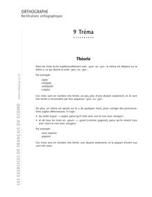 Rectifications orthographiques, Tréma