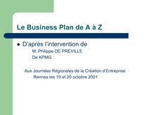 Business plan a a z