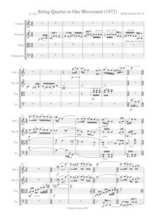 Partition complète, corde quatuor (1972), Grayson, Martin