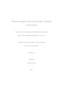Molecular analysis of the Oryzias latipes (Medaka) transcriptome [Elektronische Ressource] / vorgelegt von Anja Berger