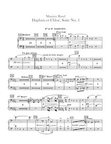 Partition basson 1/2, 3, contrebasson, Daphnis et Chloé  No.1, Fragments symphoniques
