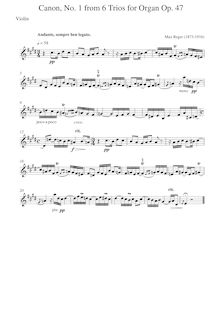 Partition parties complètes (violon, viole de gambe, violoncelle), Sechs Trios für die Orgel