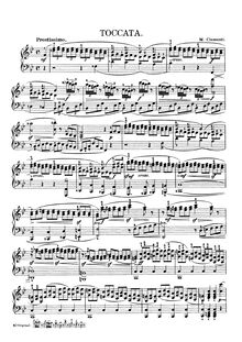Partition complète, Toccata Op.11 en E flat minor, Toccata per Clavicembalo o Pianoforte