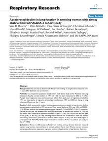 Accelerated decline in lung function in smoking women with airway obstruction: SAPALDIA 2 cohort study