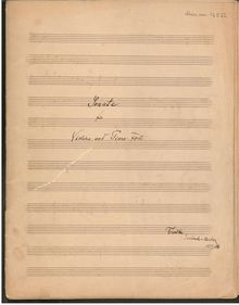 Partition Complete partition de piano et partition de violon, violon Sonata No.1 par Ludwig Thuille