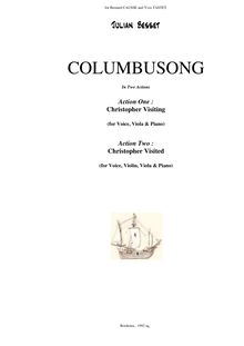 Partition complète, Columbusong, Besset, Julian Raoul