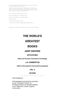 The World s Greatest Books — Volume 05 — Fiction